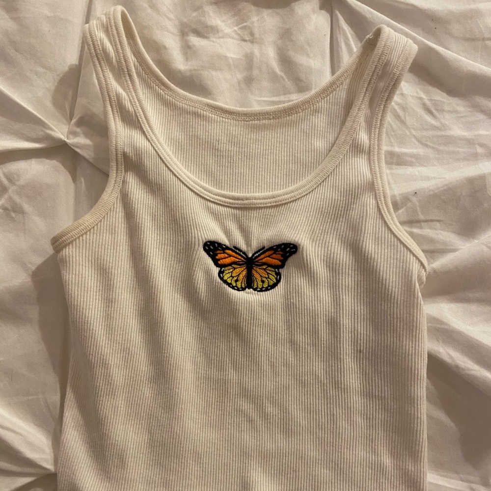 Brandy Melville butterfly tank top.
